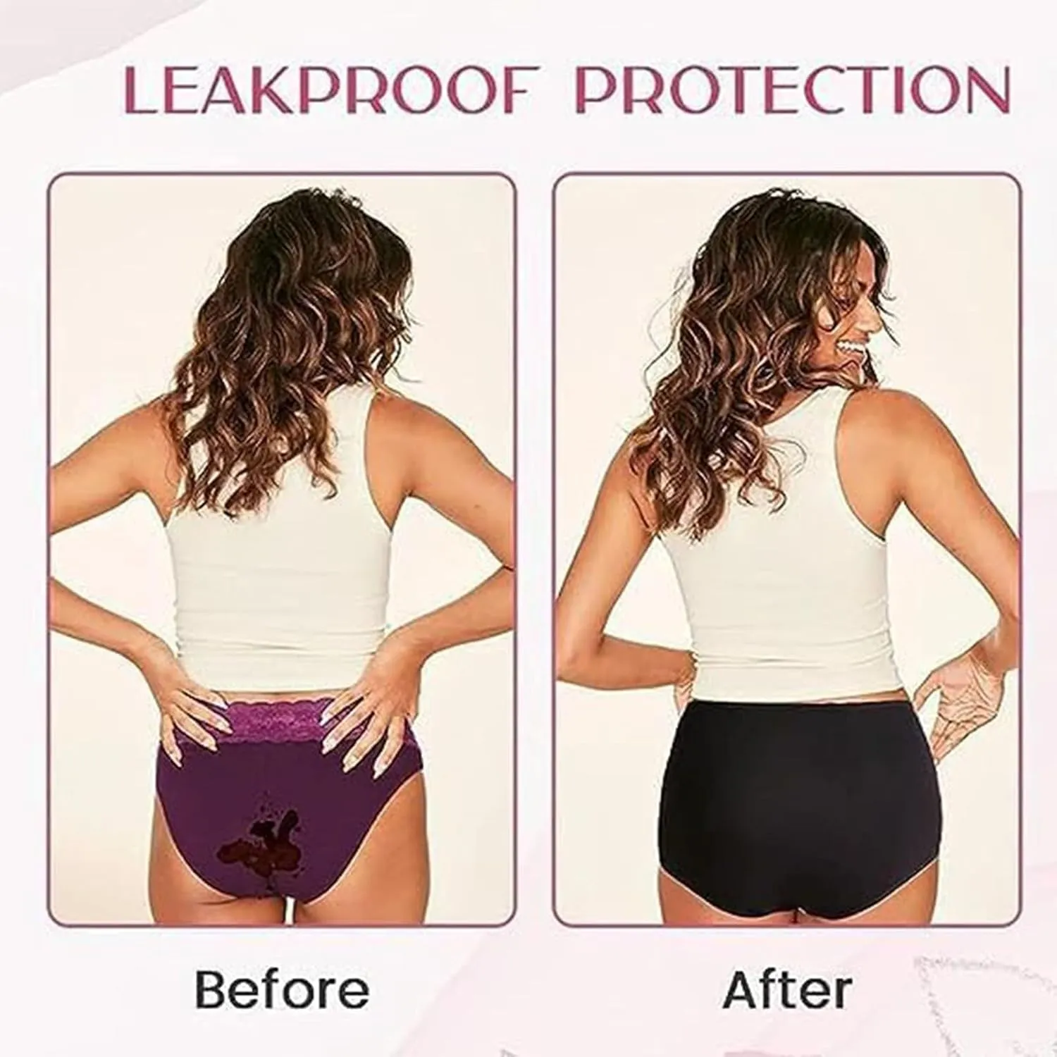 Heevina High Waisted Underwear For Women Flower Full Coverage Seamless Shaping Panty Tummy Control Soft Panties