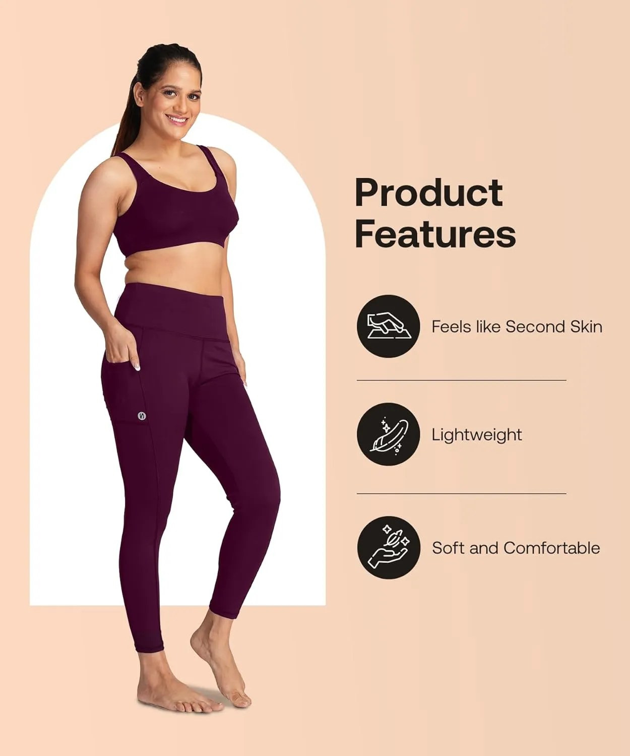 High-Waisted Yoga Pants  Buttery Soft, Tummy Control Leggings with Pockets for Workout & Casual Wear