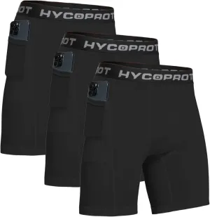 HYCOPROT Compression Shorts Men with Pocket Spandex Sports Tights Athletic Performance Baselayer Workout Running Underwear