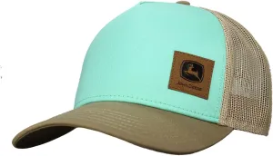 John Deere Twill Trucker Hat Mesh Baseball Cap-Ivory-Os