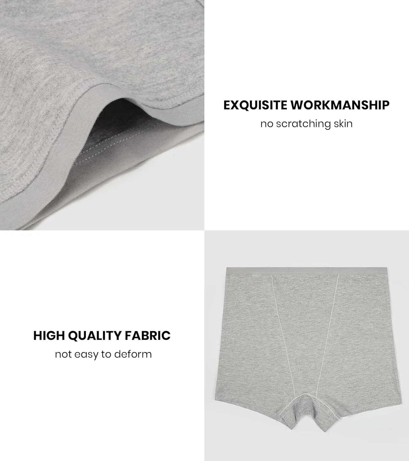 K-CHEONY Women's Boyshort Underwear High Waisted Ladies Panties Breathable Soft Postpartum Full Coverage Boxer Briefs 3Pack
