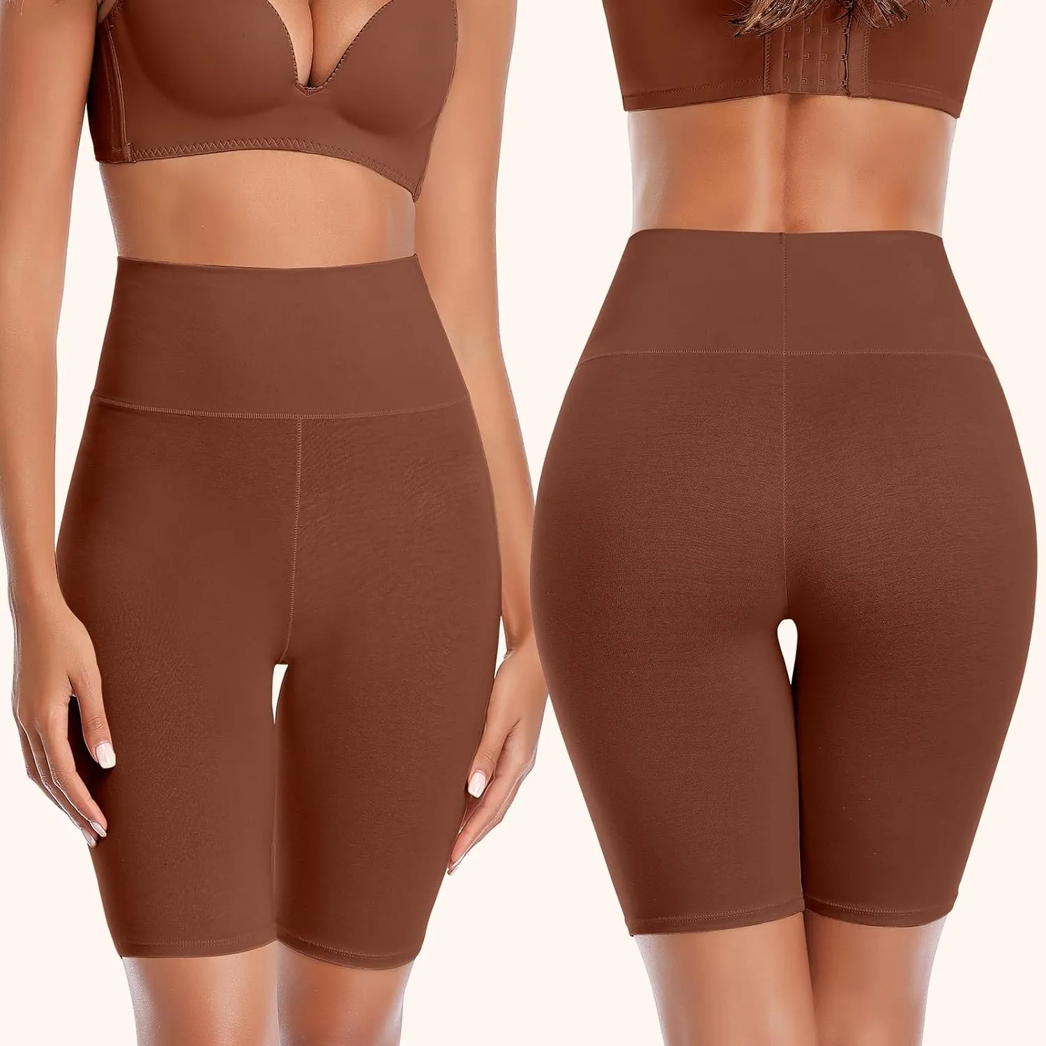 K-CHEONY Women's High Waisted Biker Anti Chafing Cotton Slip Boy Underwear Yoga Workout Shorts