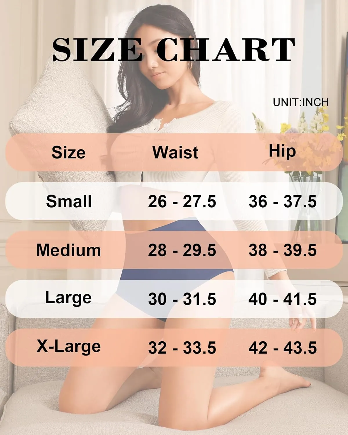 K-CHEONY Womens High Waisted Thongs No Show Panties Lightweight Soft Stretch High Cut Underwear 3 Pack