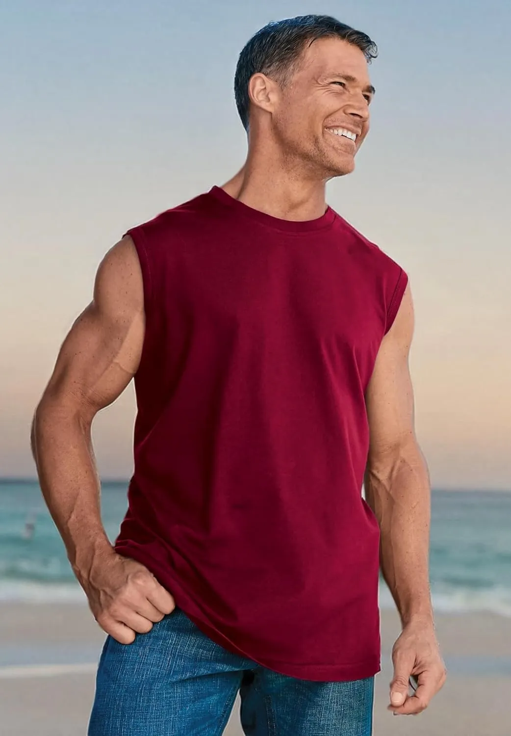 KingSize Men's Big & Tall Shrink-Less Lightweight Muscle T-Shirt