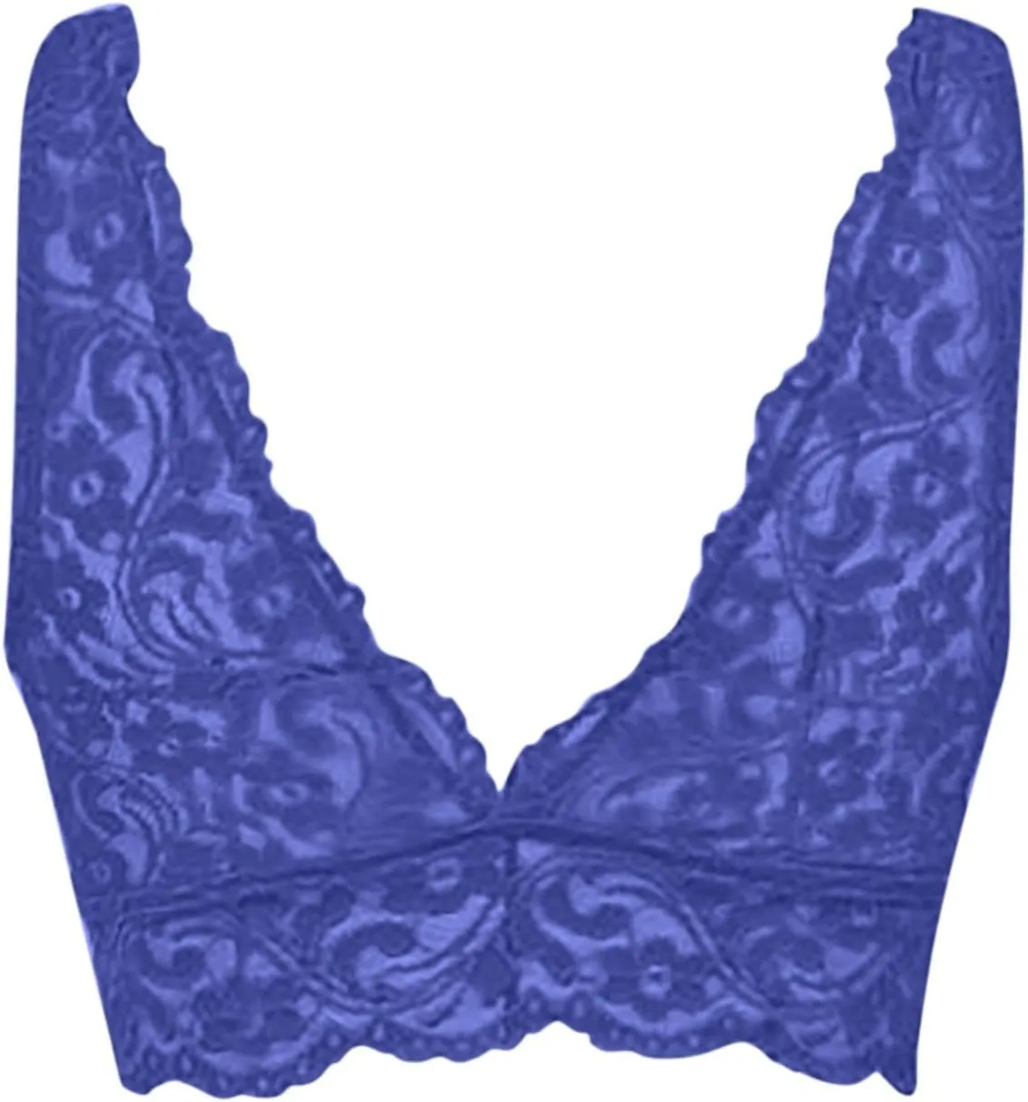 Lace Bralette for Women Deep V Wirefree Plunge Bra Soft Padded Bralette Bra Comfortable Mesh Padded Soft Crop Top