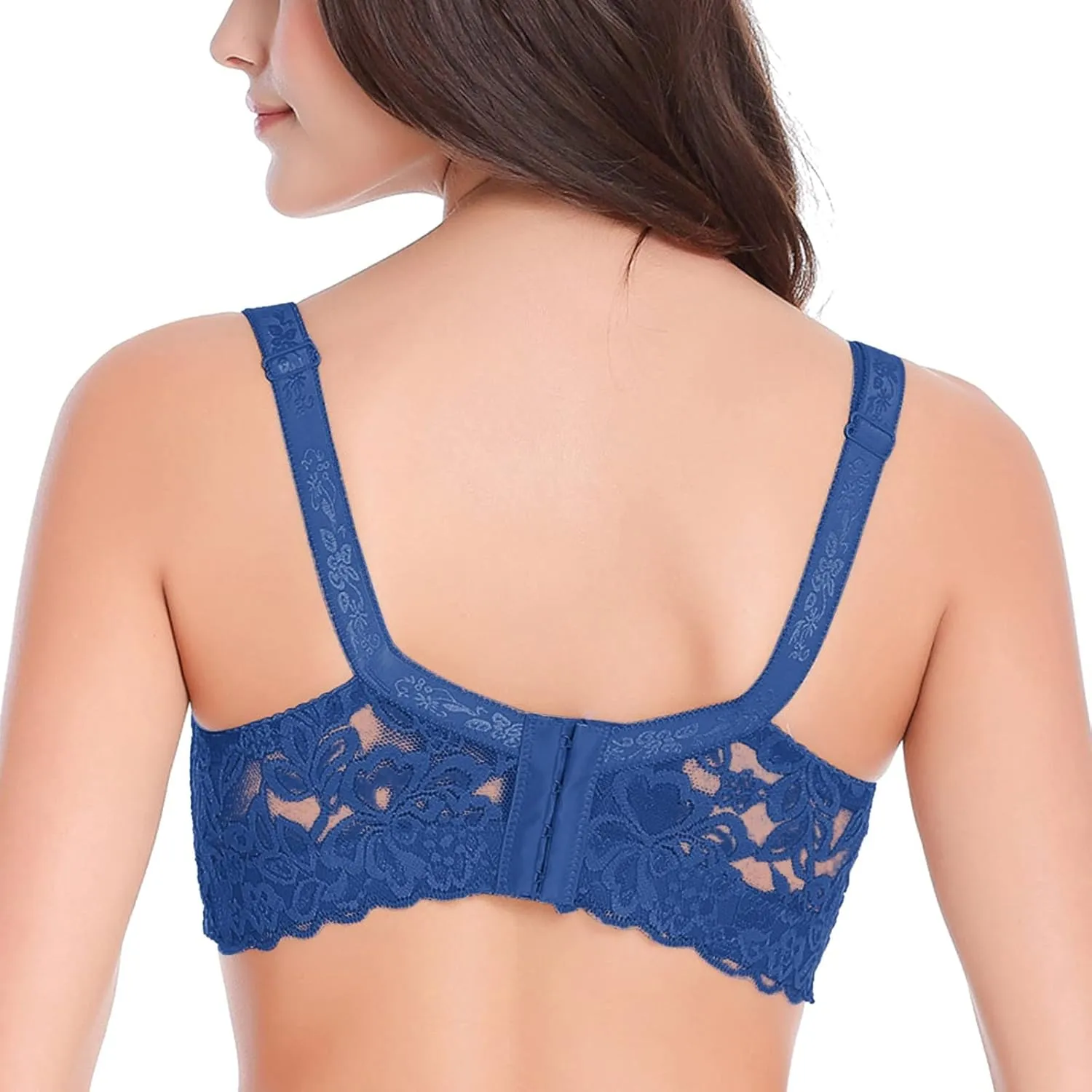 Lace Bralettes Womens Plunge Wireless Bras Camisole Tops Cami Strappy Sexy Soft Push Up Bras with Support