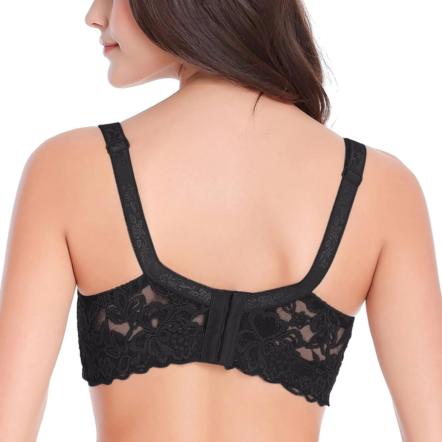 Lace Bralettes Womens Plunge Wireless Bras Camisole Tops Cami Strappy Sexy Soft Push Up Bras with Support