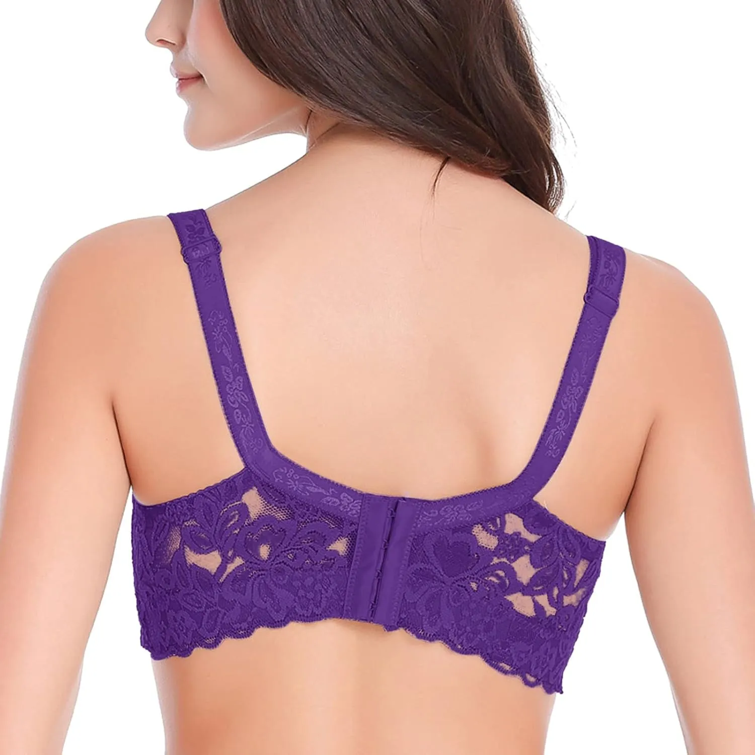 Lace Bralettes Womens Plunge Wireless Bras Camisole Tops Cami Strappy Sexy Soft Push Up Bras with Support