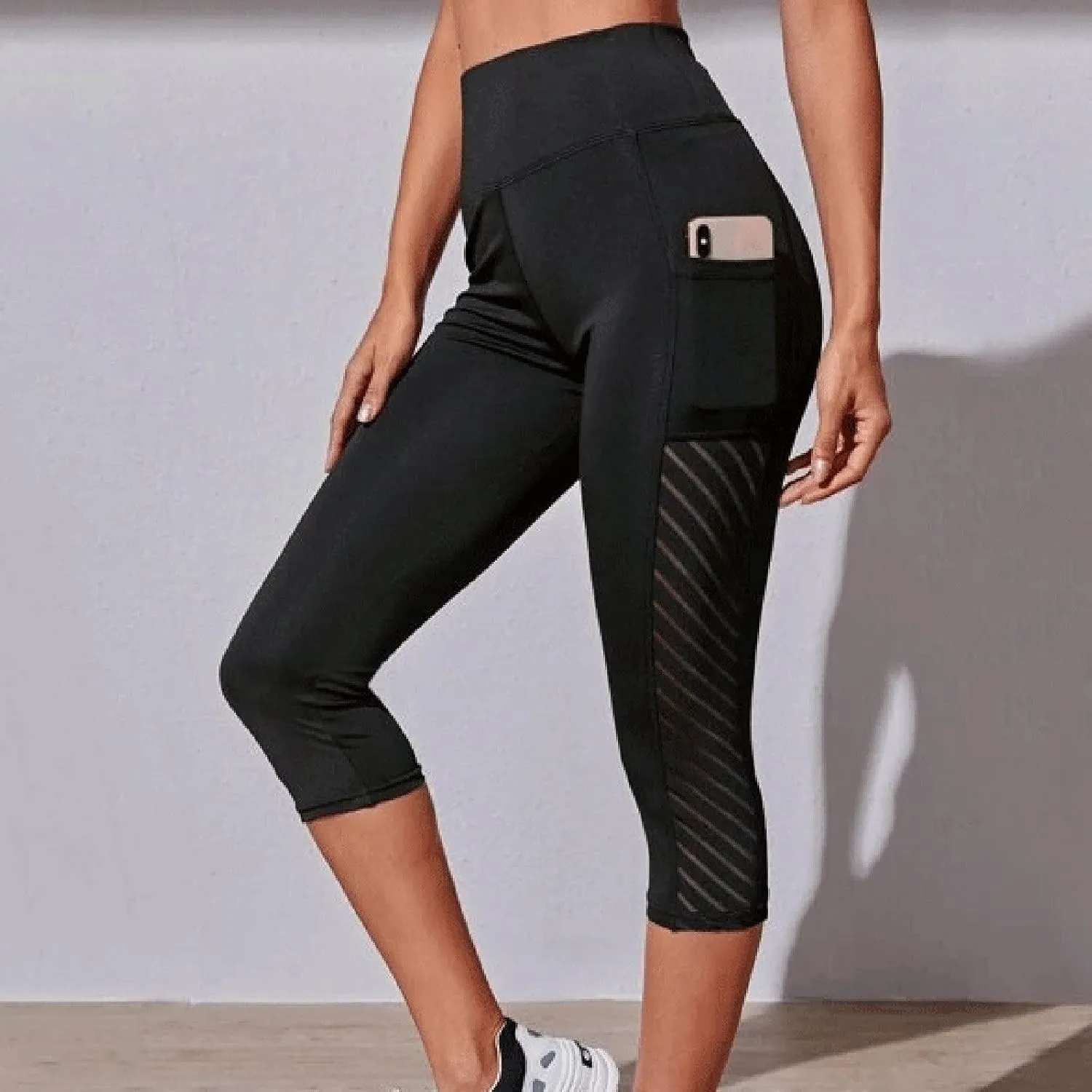 Leggings for Women Butt Lift Thin Tummy Control High Waist Gym Sports Yoga Leggings Athletic Cropped Pants with Pocket