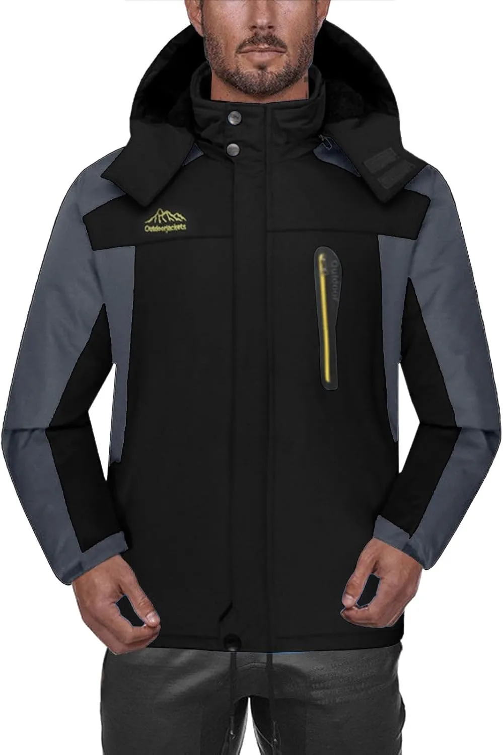 Mens 2023 Mountain Waterproof Ski Snow Jacket Winter Windproof Rain Jackets Waterproof Outdoor Mountain Hiking Coats