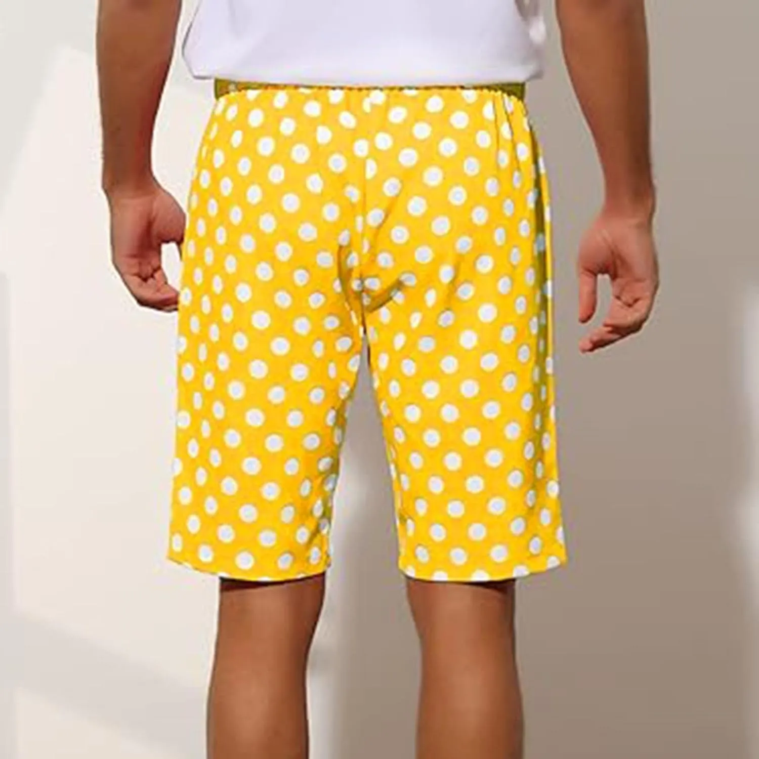 Men's Athletic Gym Shorts Quick Dry Dot Printed Casual Basketball Shorts with Pockets for Running Workout Activewear
