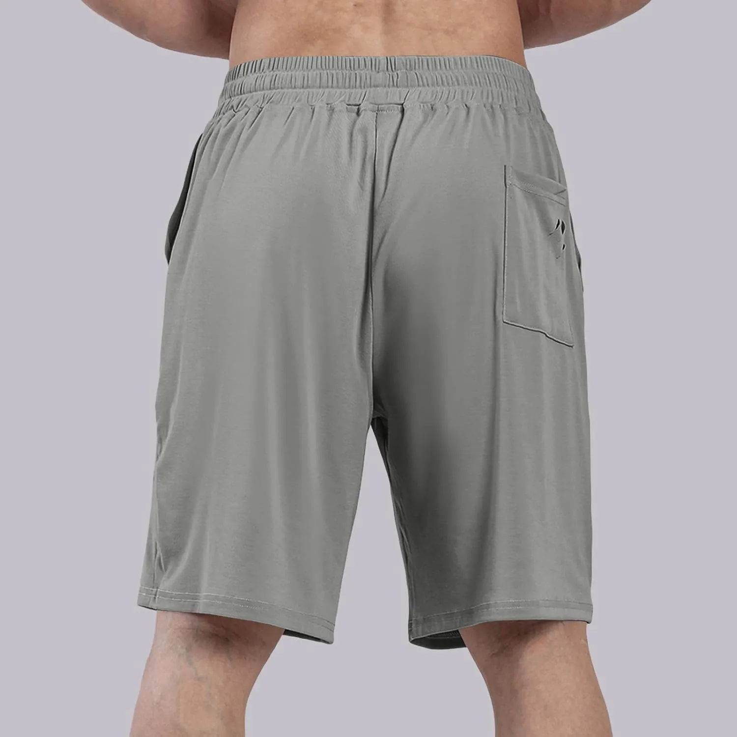 Mens Athletic Shorts Quick Dry Casual Plain Short Pant Polyester Drawstring Elastic Waist Mens Gym Gifts Fitness
