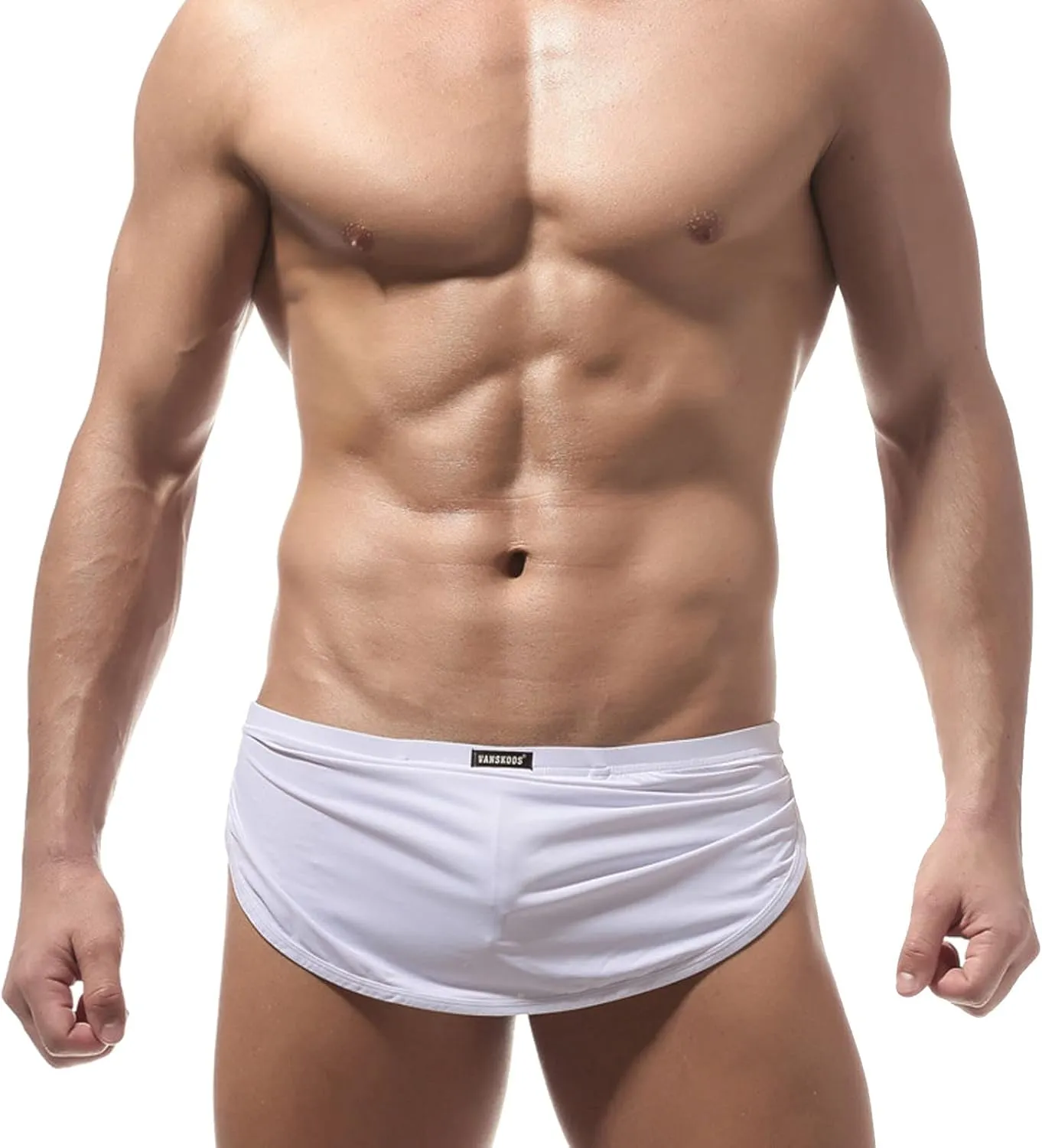 Men's Boxer Jockstrap Sexy Underwear, Silky Satin Split Side Gym Running Active Shorts, 3X-Large, Black