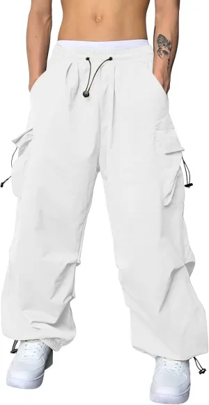Mens Cargo Pants Casual Baggy Joggers Athletic Parachute Pant Loose Fit Sweatpants with Pockets Y2K Streetwear
