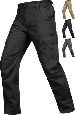 Mens Cargo Pants Waterproof Hiking Pants for Men Ripstop Tactical Pants Multi Work Pants with 7 Pockets