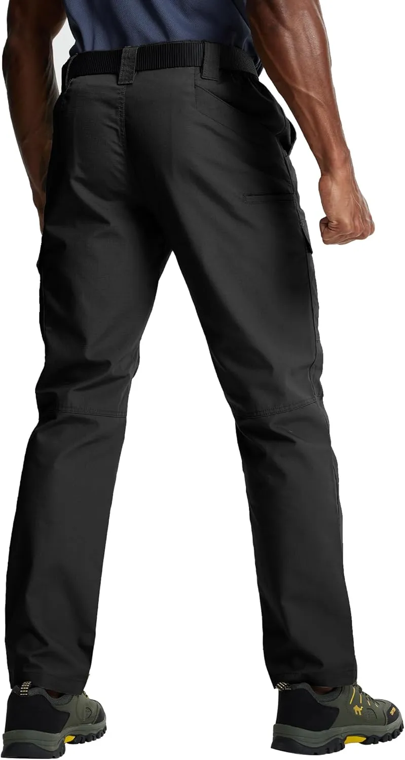Mens Cargo Pants Waterproof Hiking Pants for Men Ripstop Tactical Pants Multi Work Pants with 7 Pockets