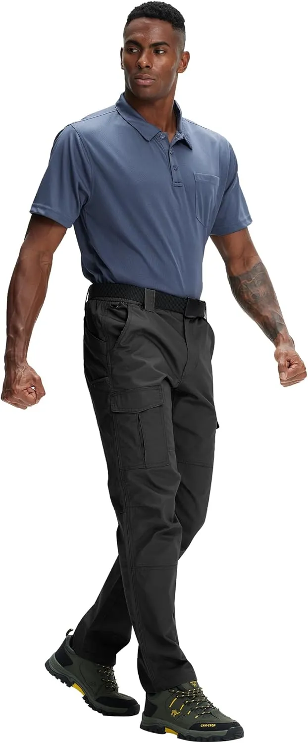 Mens Cargo Pants Waterproof Hiking Pants for Men Ripstop Tactical Pants Multi Work Pants with 7 Pockets