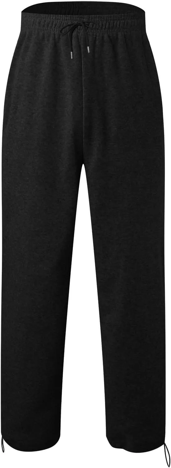 Mens Casual Pants with Zipper Mid-Waist Sports Drawstring Casual Men's Pockets Pants Pants Lightweight Lounge Pants