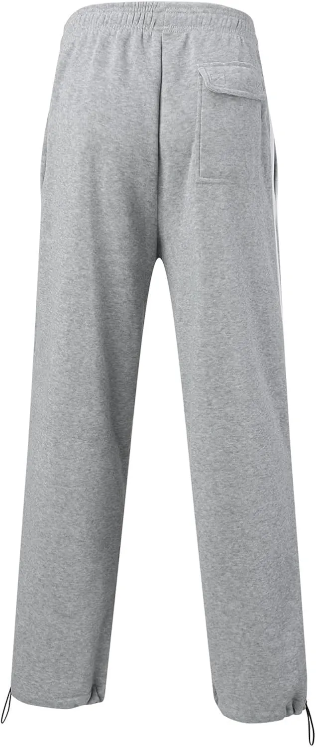 Mens Casual Pants with Zipper Mid-Waist Sports Drawstring Casual Men's Pockets Pants Pants Lightweight Lounge Pants