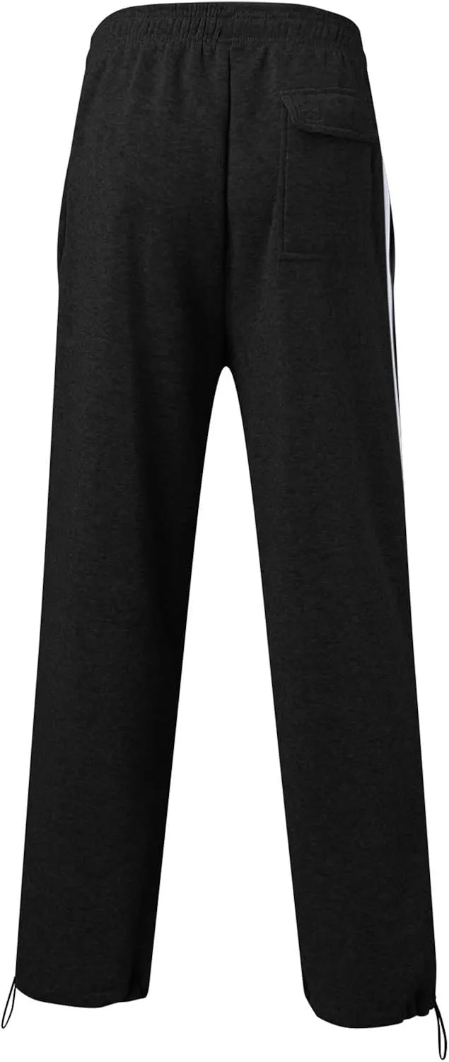 Mens Casual Pants with Zipper Mid-Waist Sports Drawstring Casual Men's Pockets Pants Pants Lightweight Lounge Pants