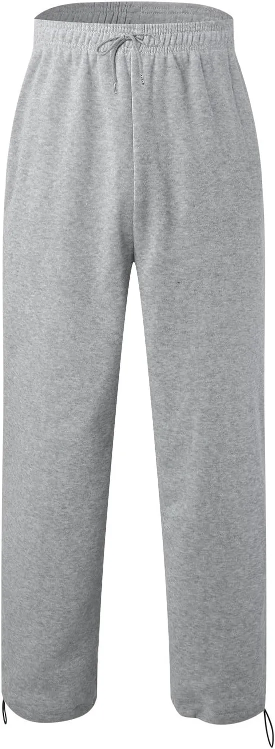 Mens Casual Pants with Zipper Mid-Waist Sports Drawstring Casual Men's Pockets Pants Pants Lightweight Lounge Pants