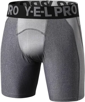 Mens Compression Shorts Quick Dry Basketball Spandex Shorts Light Athletic Underwear Shorts for Running Soccer