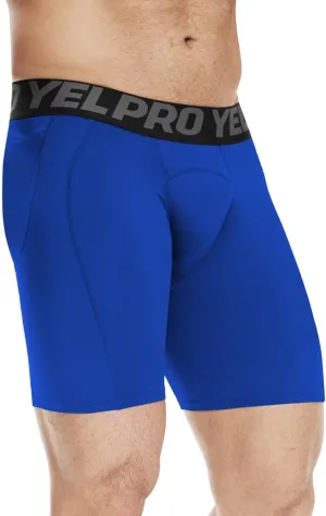 Mens Compression Shorts Quick Dry Basketball Spandex Shorts Light Athletic Underwear Shorts for Running Soccer
