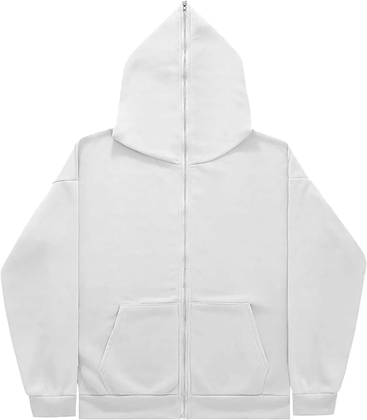 Men's Full Zip Sweatshirt with Hood Athletic Workout Long Sleeve Casual Hoodies Solid Color Sports Running Activewear
