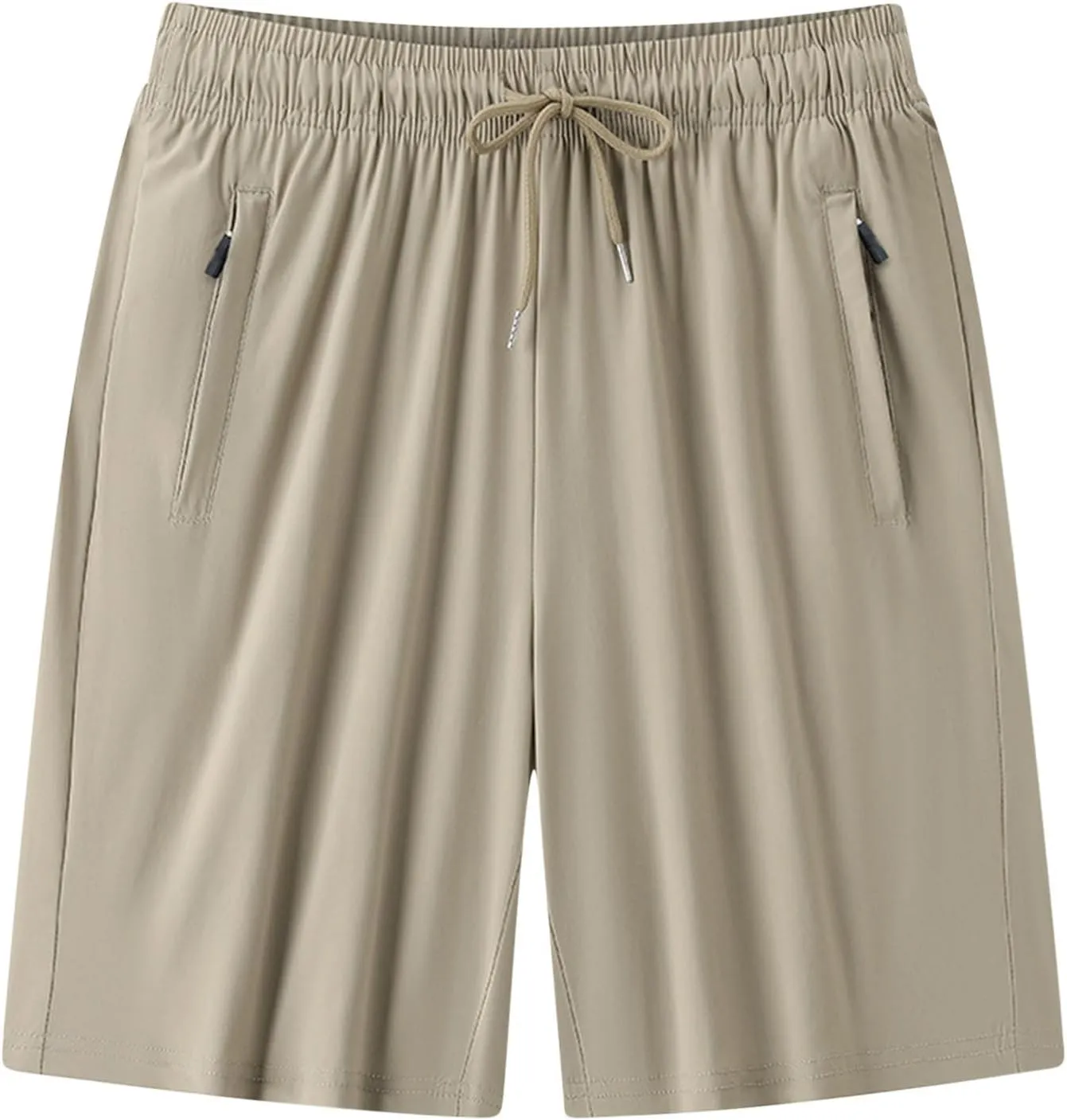 Mens Gym Shorts with Zipper Pockets Quick Dry Running Athletic Workout Gear Big & Tall Active Wear Sports and Outdoors