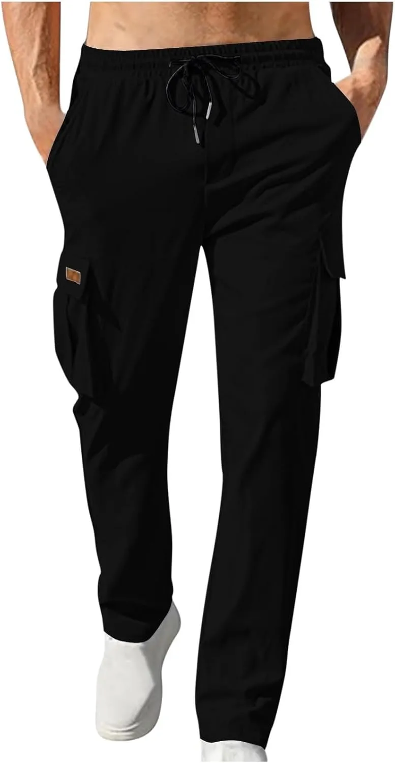 Mens Hiking Pants Tactical Cargo Pants for Men Mens Lightweight Pants Summer Workout Pants with Multi Pockets