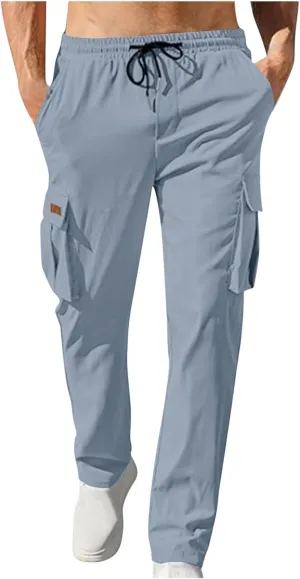 Mens Hiking Pants Tactical Cargo Pants for Men Mens Lightweight Pants Summer Workout Pants with Multi Pockets