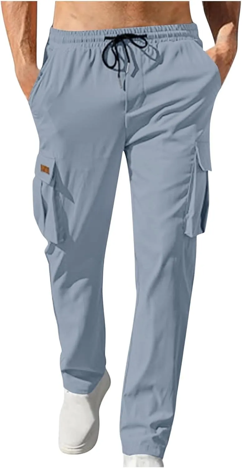 Mens Hiking Pants Tactical Cargo Pants for Men Mens Lightweight Pants Summer Workout Pants with Multi Pockets