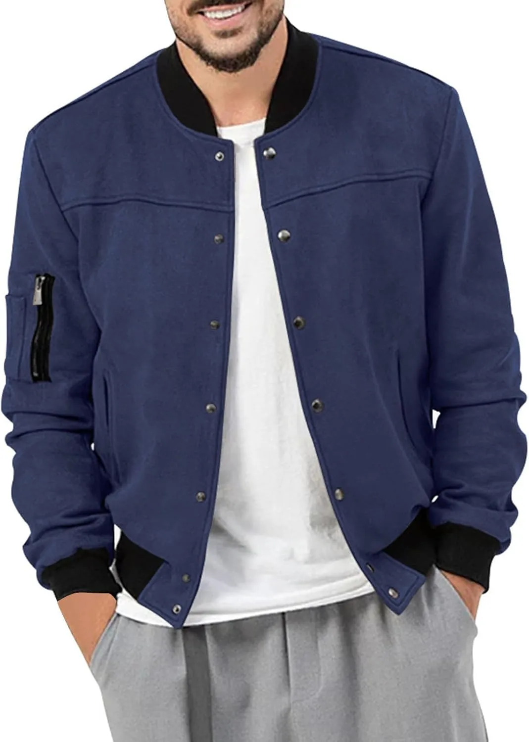 Mens Lightweight Trucker Shirt Jacket Long Sleeve Sherpa Lined Denim Shirt Jackets Outdoorsy Utility Jacket Winter