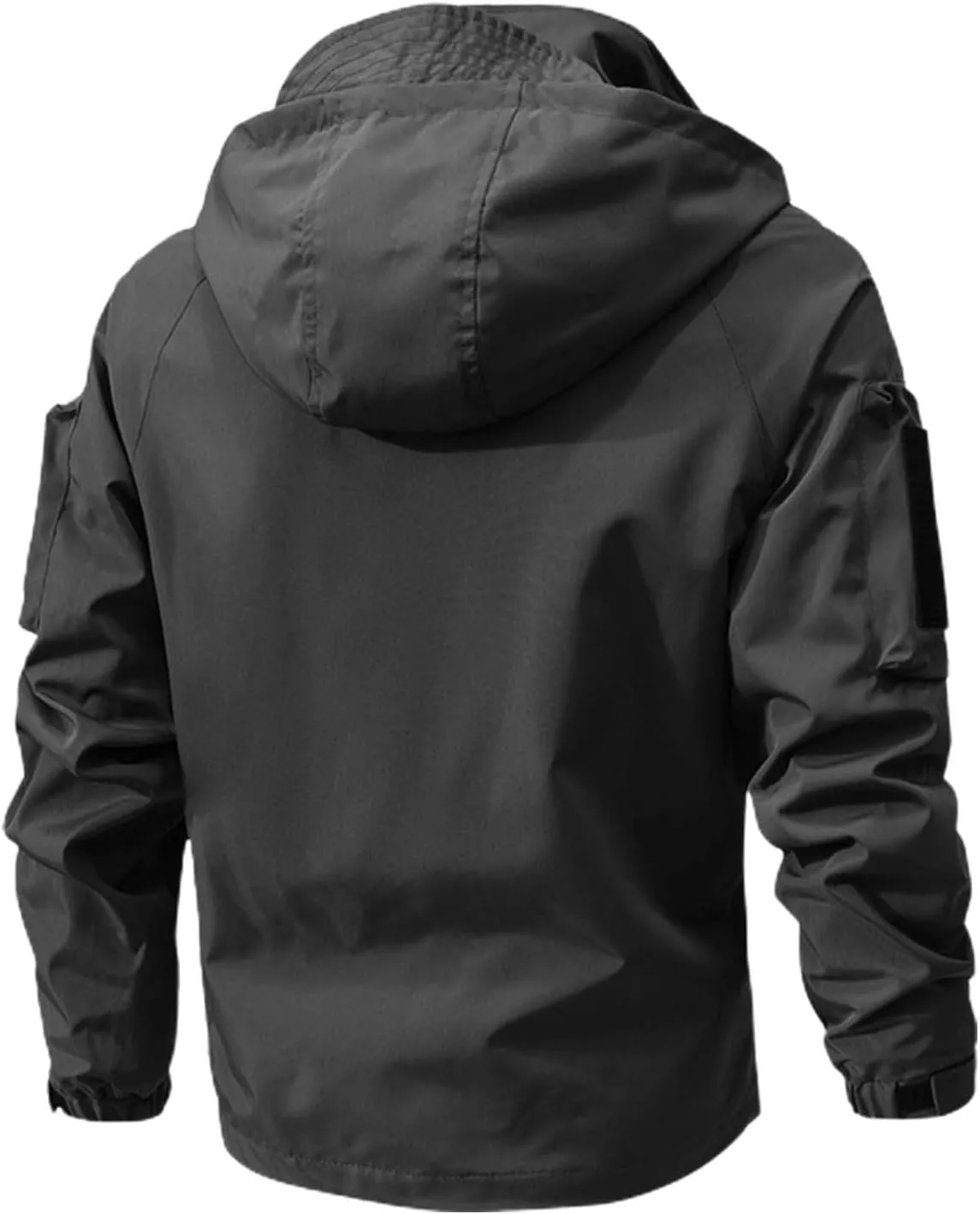 Mens Packable Rain Jacket Outdoor Waterproof Hooded Lightweight Classic Cycling Raincoat Softshell Jacket for Hiking