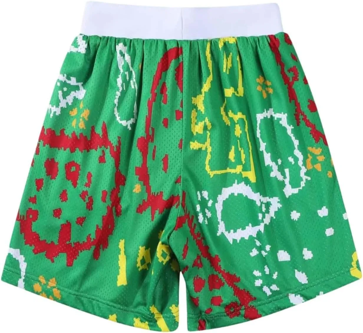 Men's Quick Dry Athletic Shorts Running Casual Mesh Stretch Activewear with Pockets Elastic Tech Graphic for Summer Sports