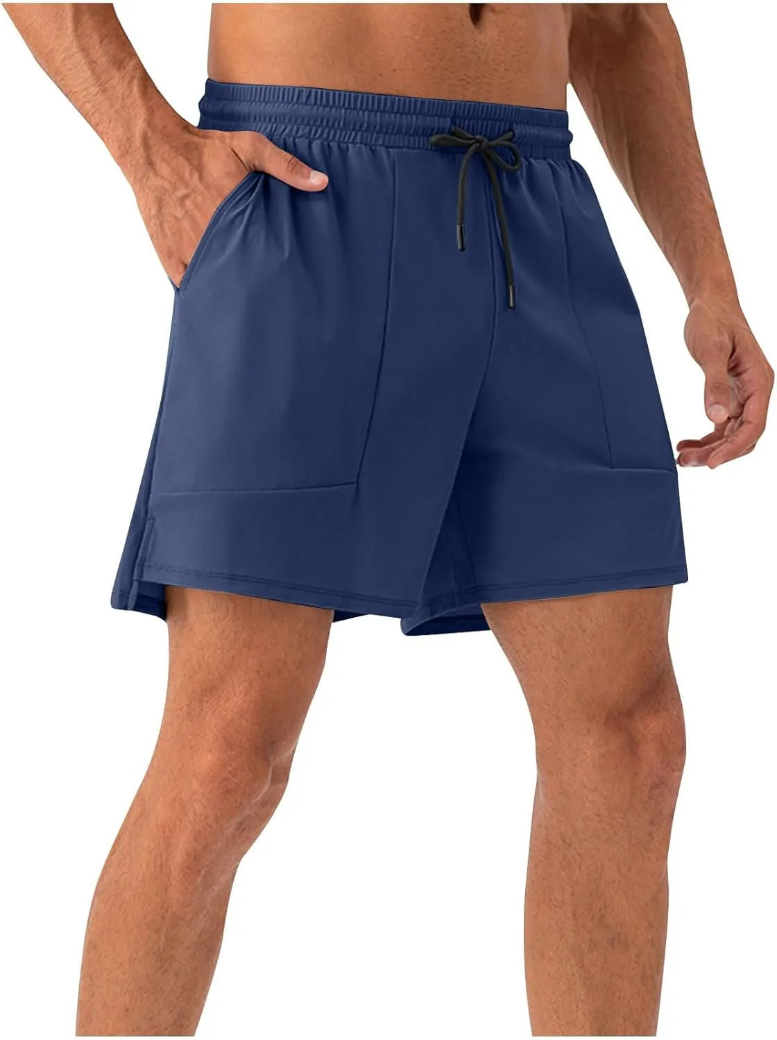 Mens Quick Dry Shorts 5 Inch Running Athletic Short Pants Loose Moisture Wicking Training Sports Pants Workout S-2XL