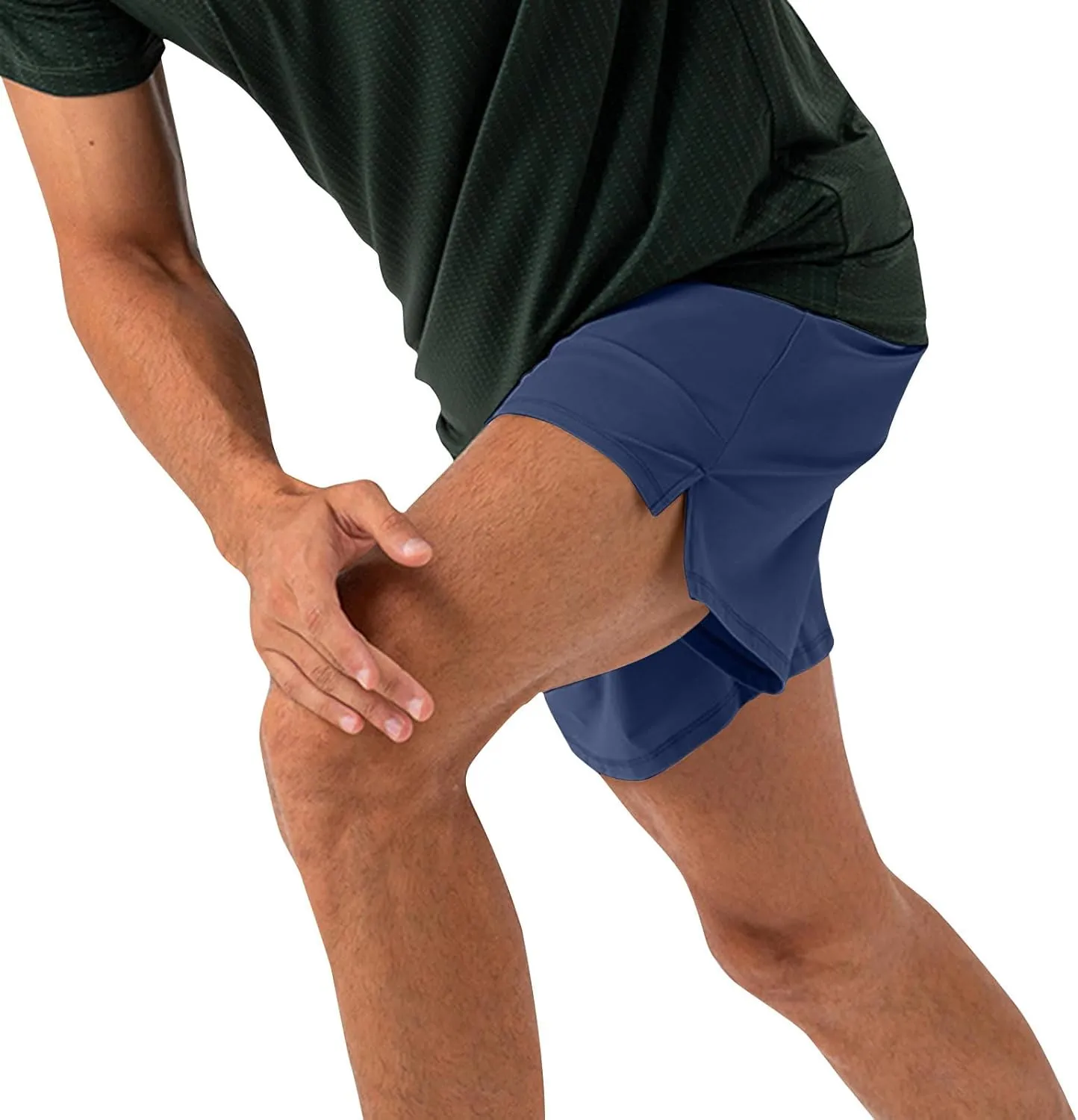 Mens Quick Dry Shorts 5 Inch Running Athletic Short Pants Loose Moisture Wicking Training Sports Pants Workout S-2XL