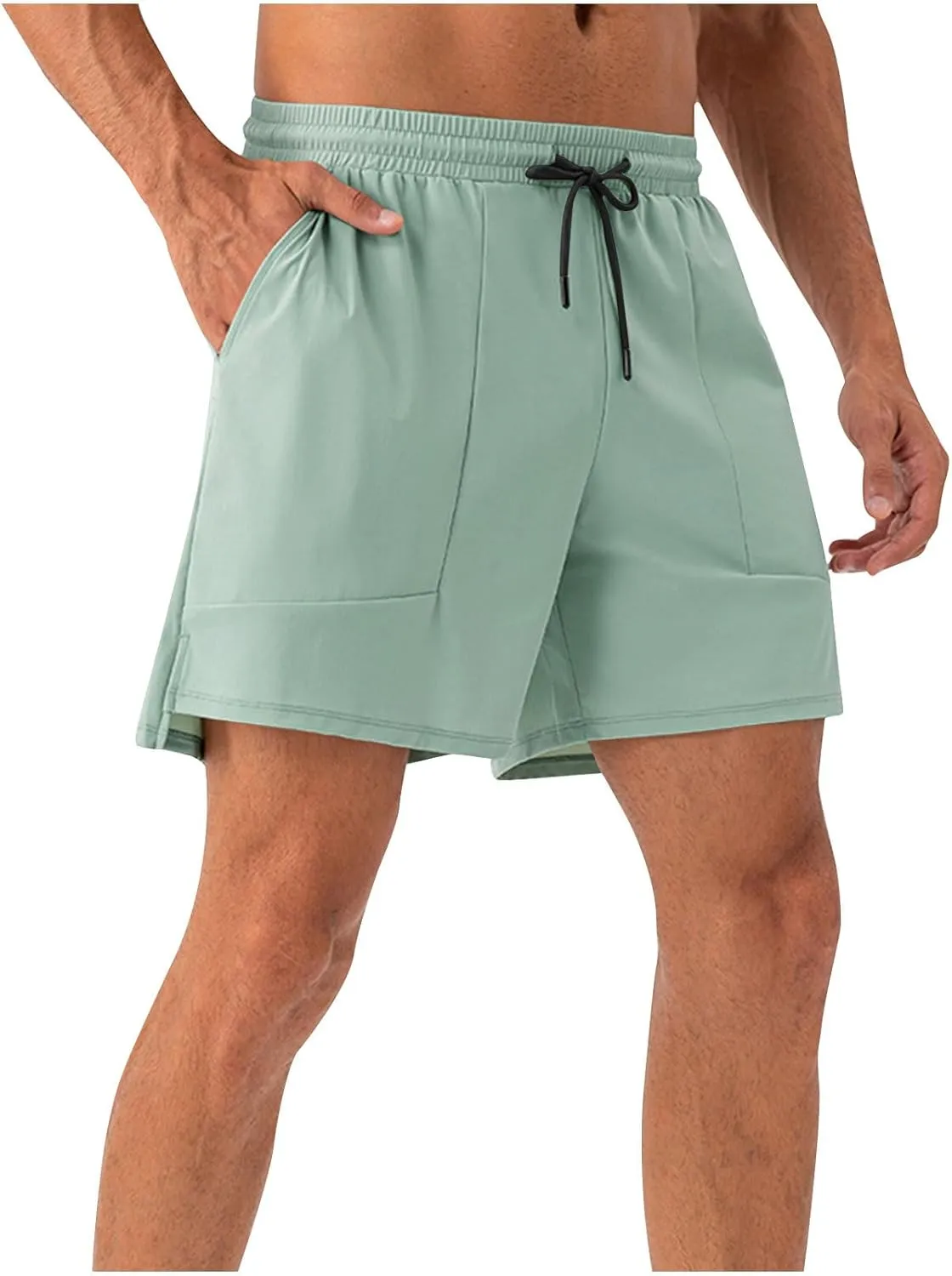 Mens Quick Dry Shorts 5 Inch Running Athletic Short Pants Loose Moisture Wicking Training Sports Pants Workout S-2XL