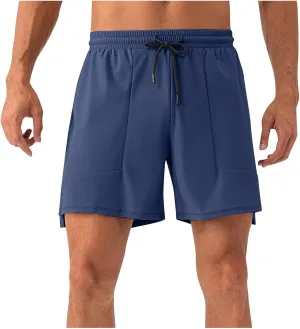 Mens Quick Dry Shorts 5 Inch Running Athletic Short Pants Loose Moisture Wicking Training Sports Pants Workout S-2XL