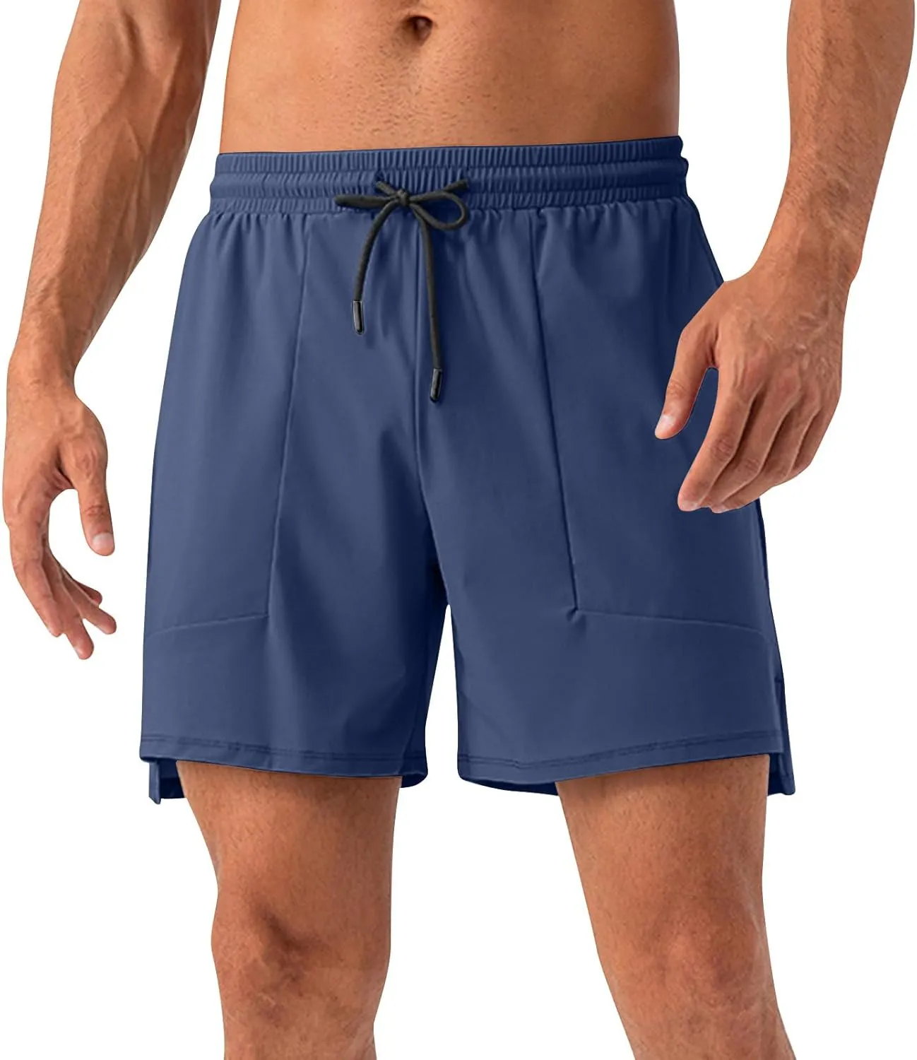 Mens Quick Dry Shorts 5 Inch Running Athletic Short Pants Loose Moisture Wicking Training Sports Pants Workout S-2XL