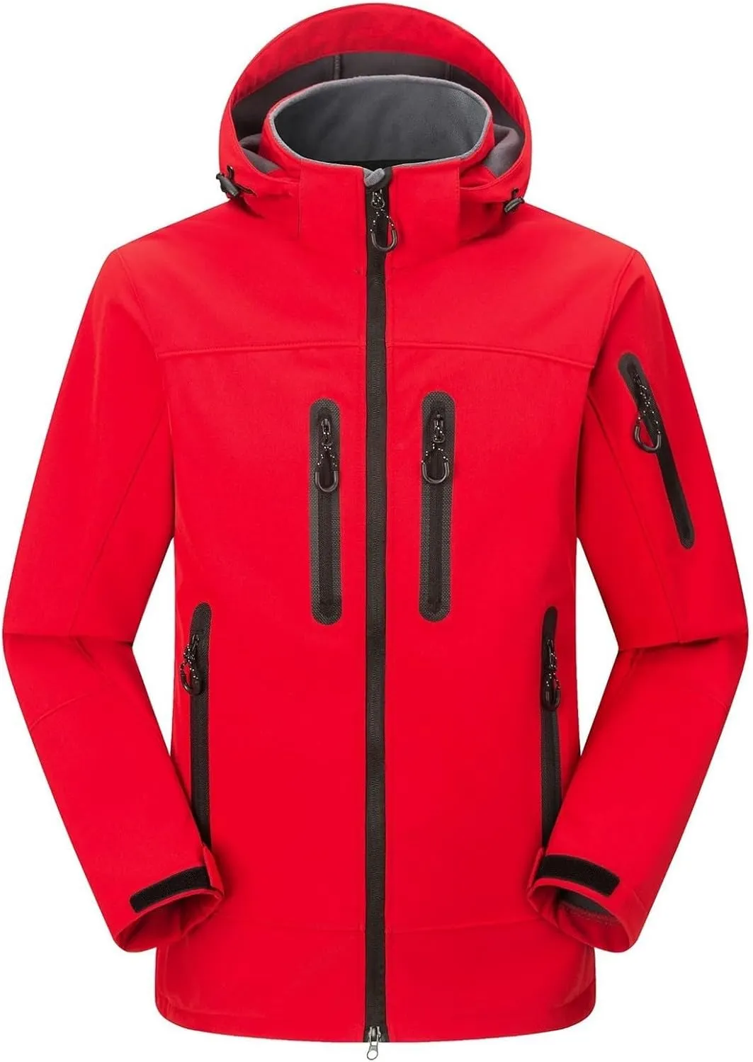 Mens Rain Coat Fall Winter Waterproof Jacket Warm Fleece Jacket Parka Raincoats Lightweight Mountain Sport Jackets