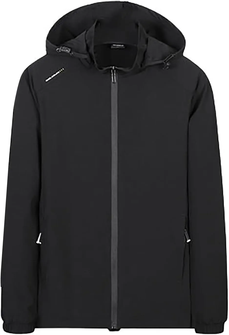Mens Rain Jacket with Hood Waterproof Lightweight Active Long Raincoats Outdoor Sports Hooded Windproof Jacket