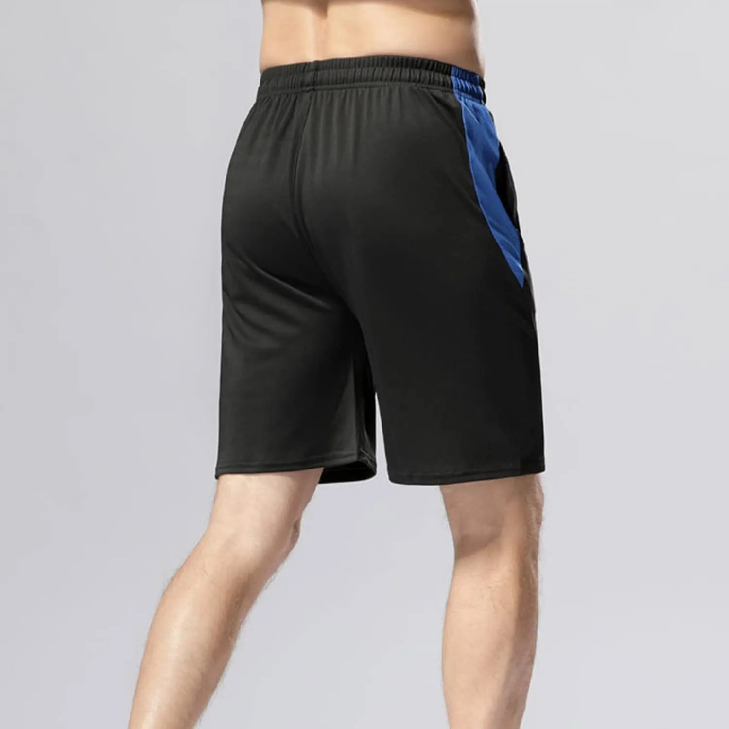 Mens Shorts Athletic with Zipper Pocket Male Gym Workout Shorts Elastic Waist Casual Jogger Pants Stretch Activewear