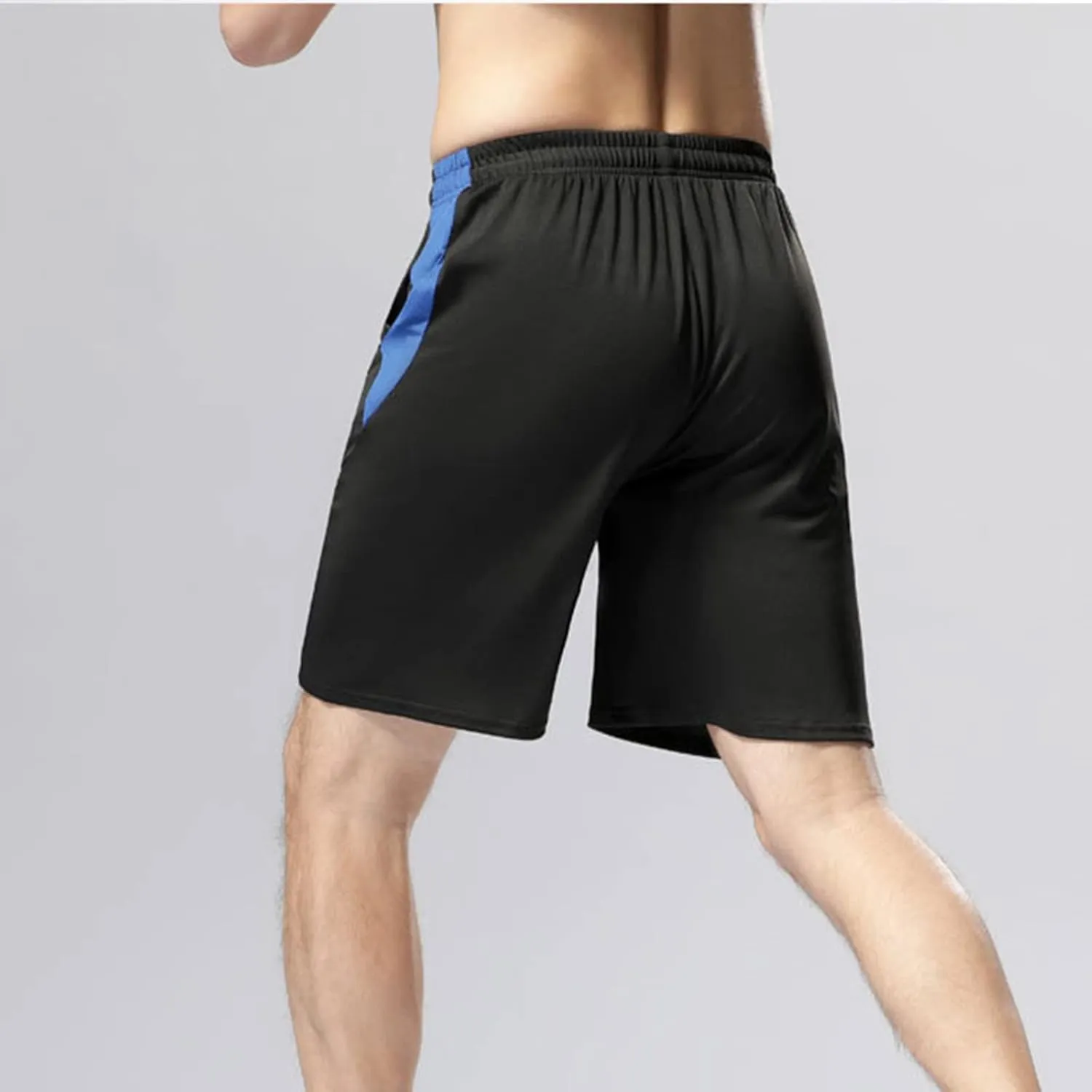 Mens Shorts Athletic with Zipper Pocket Male Gym Workout Shorts Elastic Waist Casual Jogger Pants Stretch Activewear