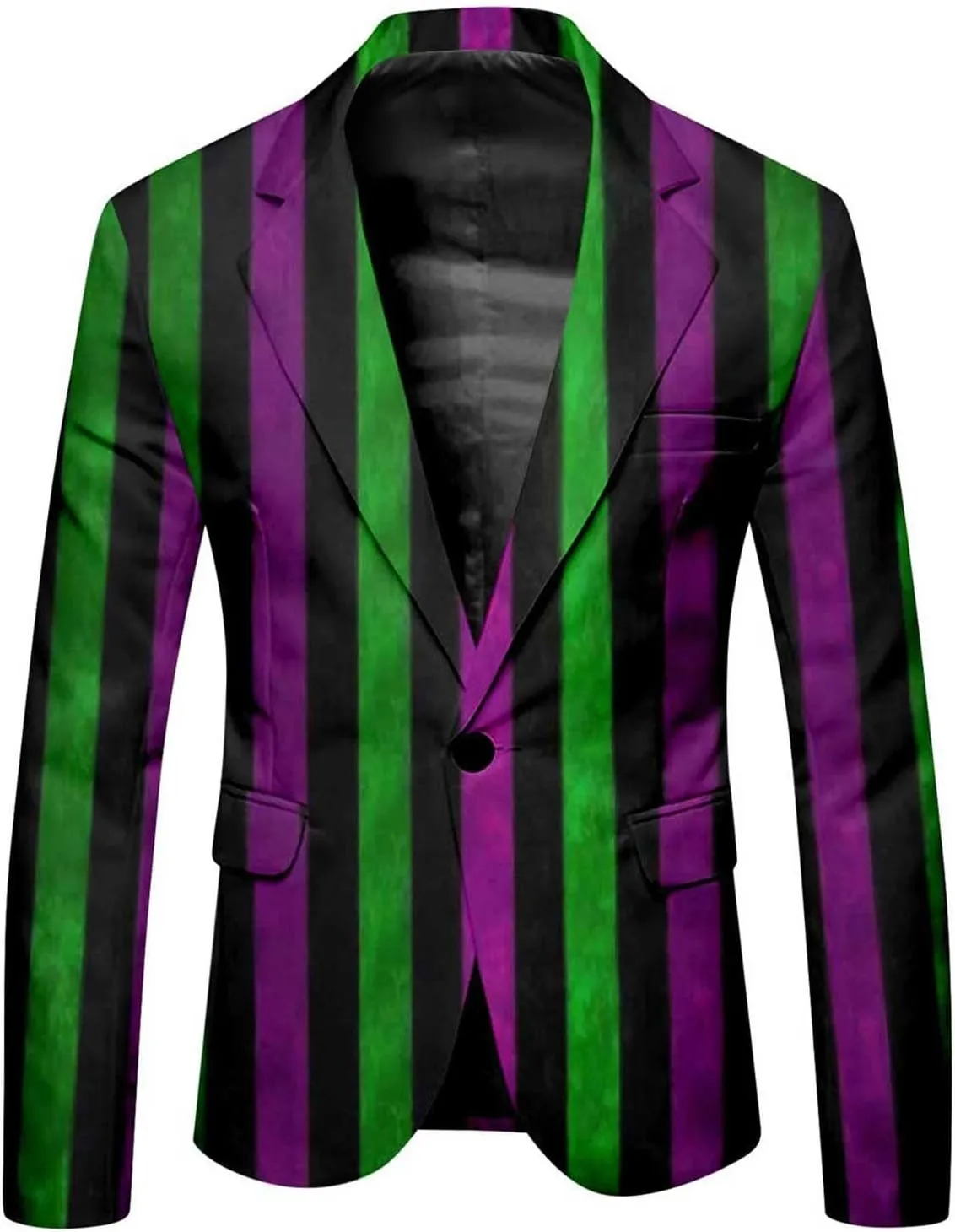 Men's Slim Fit 3 Piece Suit Button Down Color Block Notch Lapel Party Tuxedo Suits Blazer Jacket Vests Pants