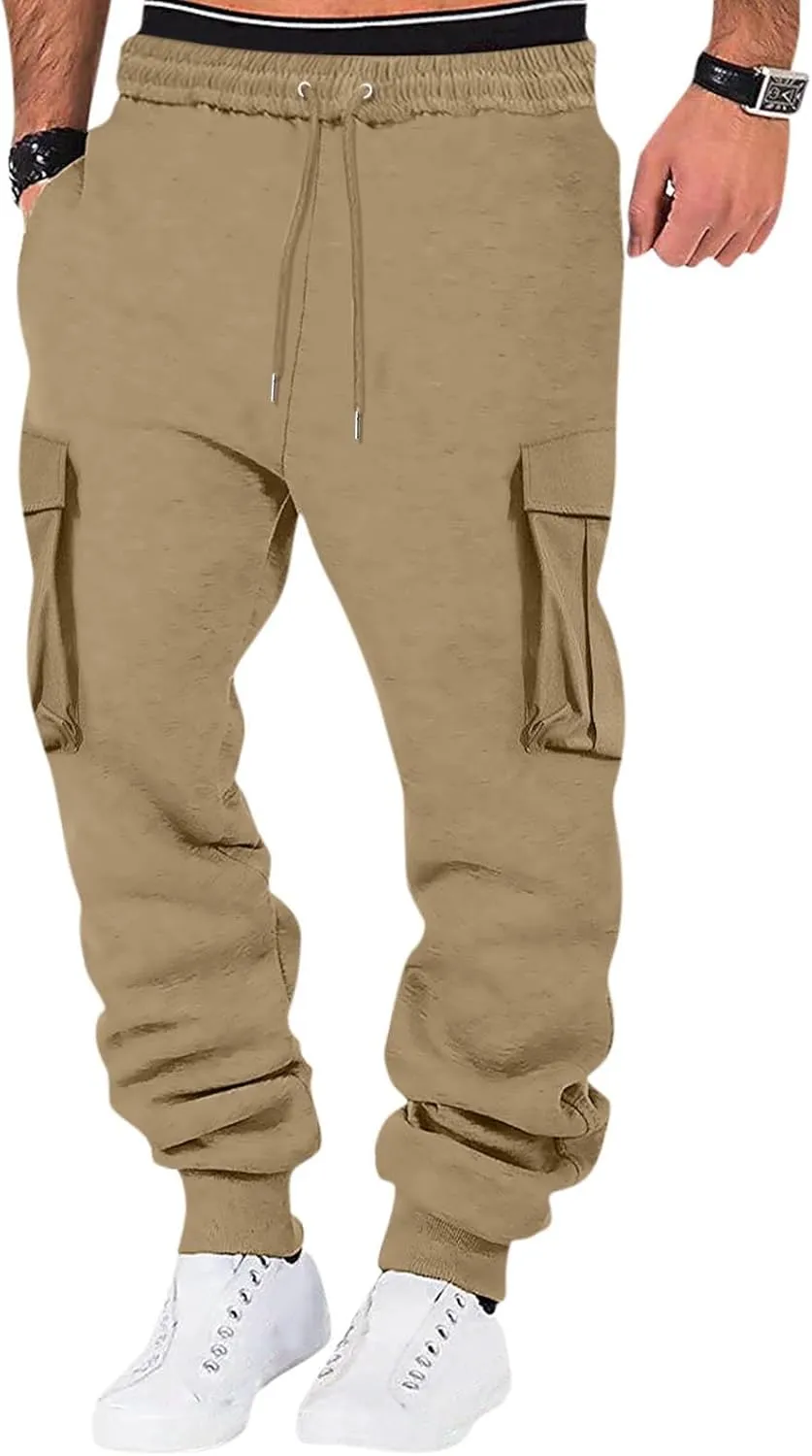 Men's Slim Joggers Workout Pants Mens Pants Casual Pocket Bodybuilding Men's Pants Mens' Fleece Joggers Sweatpants