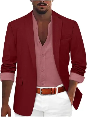 Men'S Sport Coats & Blazers Party Dinner Prom One Button Suit Jacket Mens Blazers And Sport Coats White Linen