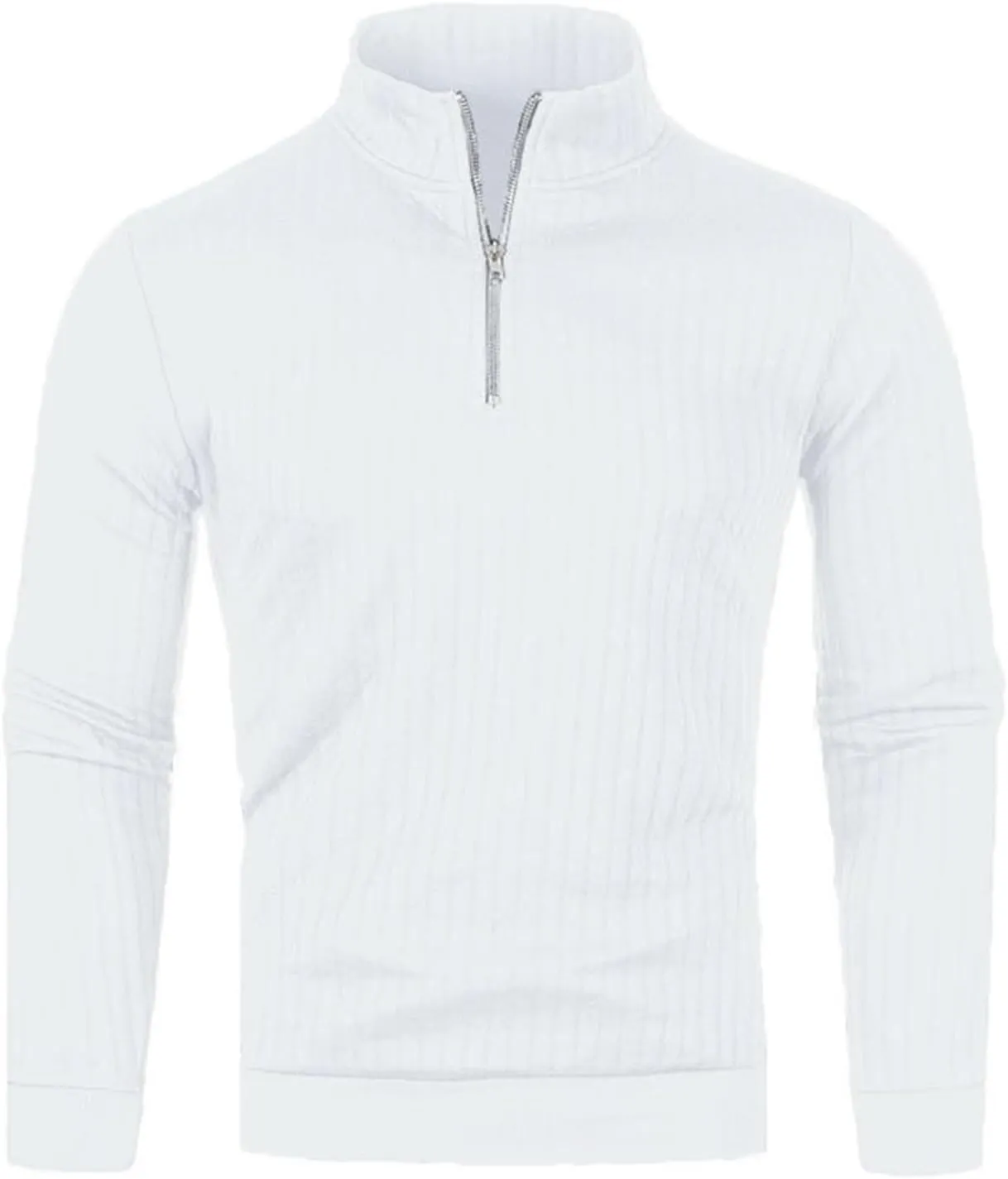 Mens Tan Sweater Winter Sweater Tops Slim Collar Solid Color Thickening Half Zipper Knit Bottoming Black Mens