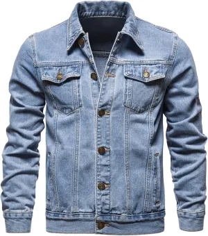 Mens Trucker Jacket Lightweight Button Work Jackets Classic Canvas Trucker Jackets Military Coat Military Bomber Jackets