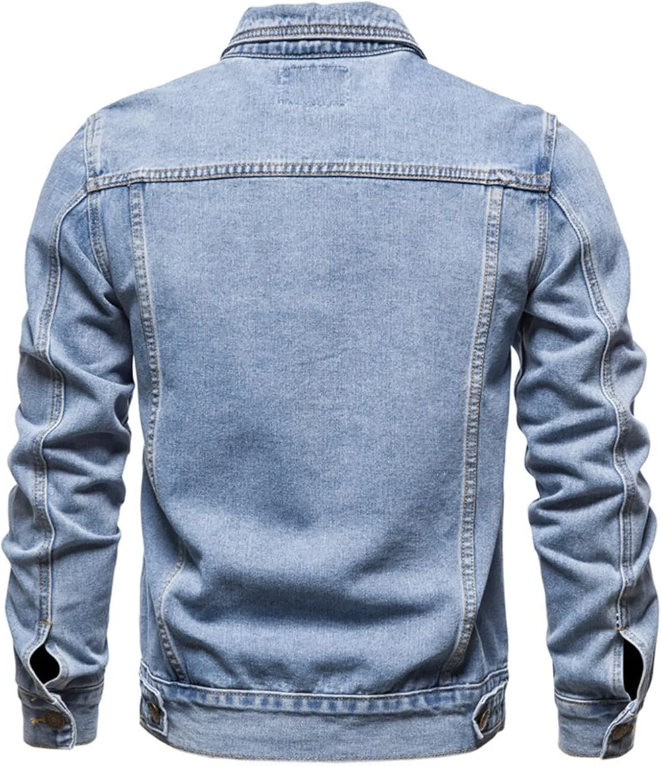 Mens Trucker Jacket Lightweight Button Work Jackets Classic Canvas Trucker Jackets Military Coat Military Bomber Jackets